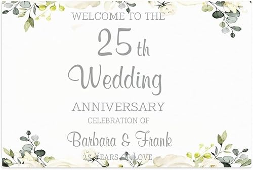 BESTORLOVE Cartel de bienvenida personalizado para recepción o ceremonia, cartel de bienvenida con cualquier nombre y fecha, 12 x 18 pulgadas