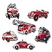 Magnete Feuerwehr Auto 6er Nostalgie Deko Geschenk Set Kühlschrankmagnete lustig für Feuerwehrleute Männer Frauen Kinder stark Rot Bunt