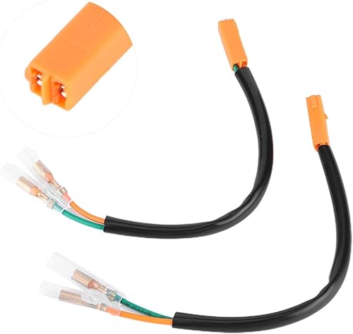 Miniatura 6 de Adaptador de cableado de giro, XF220102 7.7 pulgadas Adaptador de cableado de giro de motocicleta Reemplazo de enchufe de 2 pines de giro de cable