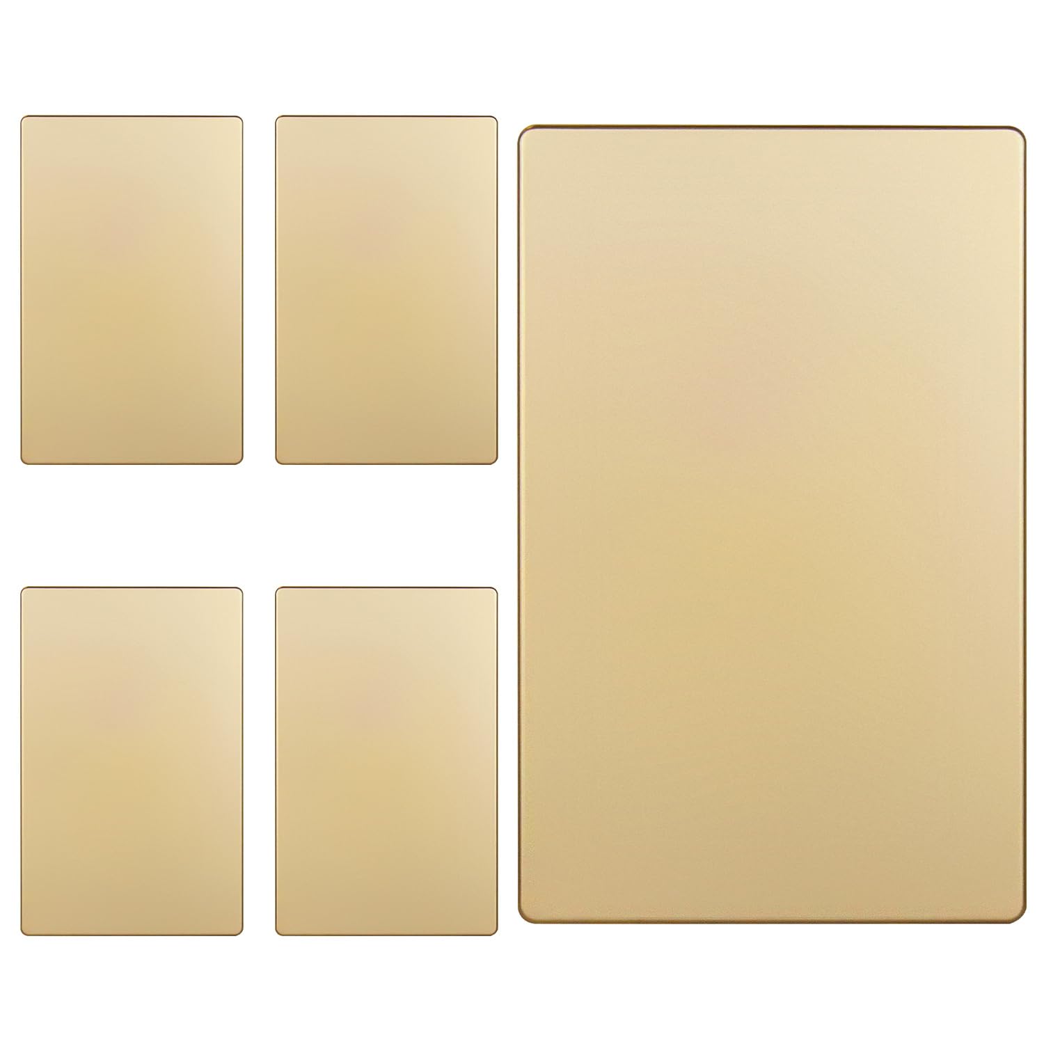 Photo 1 of ENERLITES Screwless Blank Wall Plate - Gold, 5 Pack