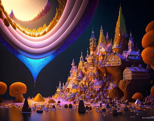 Image d'un château et beau paysage pour créer une ambiance zen chez soi