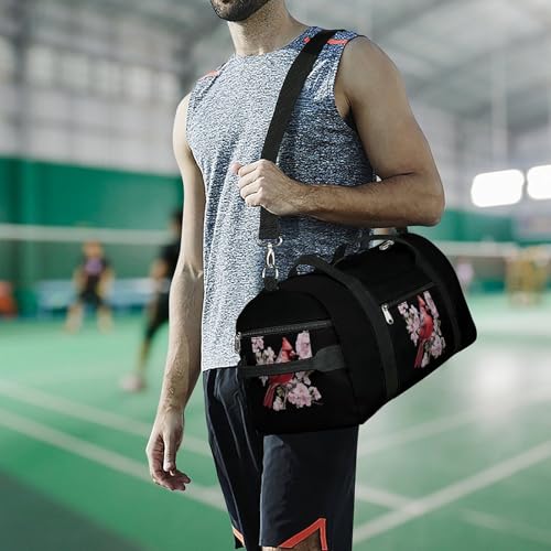 Cardinal Bird Gym Bag Travel Duffel Bag Sports Tote Bag Workout Bag Weekender Bag for Women Men 6