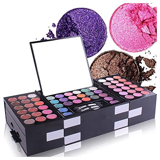 PhantomSky 148 Colores Sombra De Ojos Paleta de Maquillaje Cosmética con Polvos Prensados, Corrector, Polvo, Rubor y Brillo de labios - Perfecto para Uso Profesional y Diario