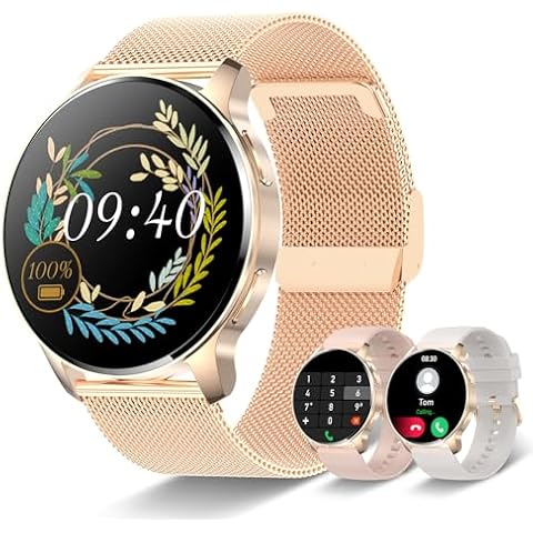 Iaret Smart Watch for Women (Answer/Make Call), Fitness Tracker for Android and iOS Phones Waterproof Smartwatch with 1.32" HD Full Touch Screen Heart Rate Sleep Monitor Pedometer AI Voice Control Cover