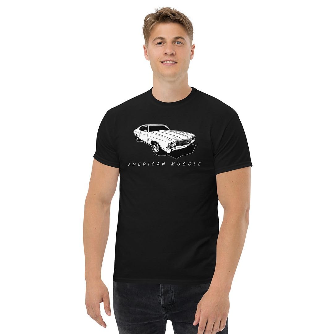 Aggressive Thread 1972 Chevelle - American Muscle Car T-Shirt Black