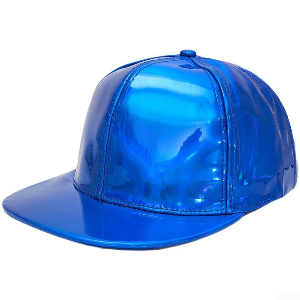 Gorra de Béisbol Holográfica PU Ajustable Iridiscente Gorra de