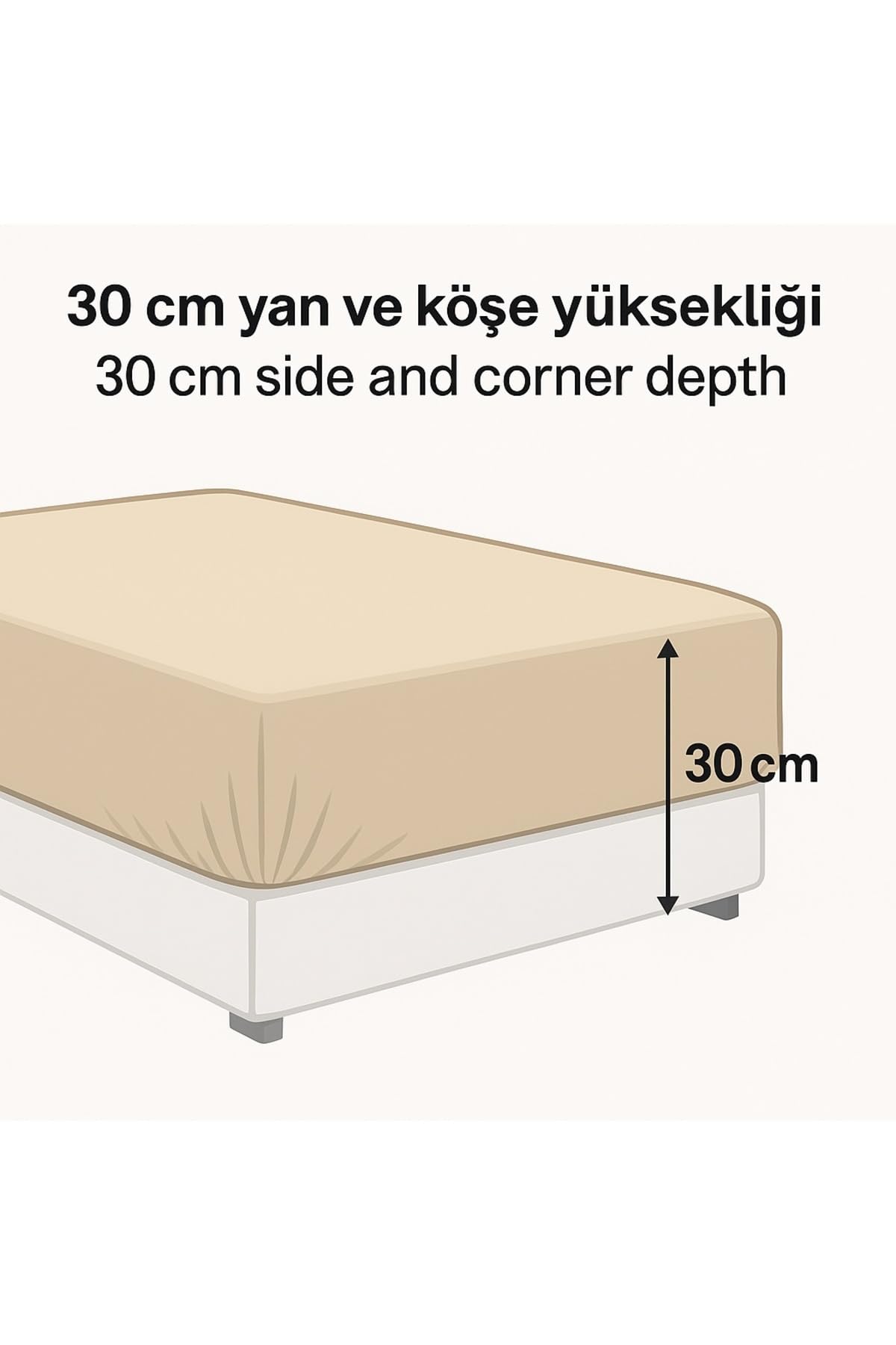 Ezgi Battal Boy Desenli Lastikli Çarşaf Seti 180X200 Cm + 2 Adet Yastık Kılıfı 50X70 Açık Mavi, stilbatzk