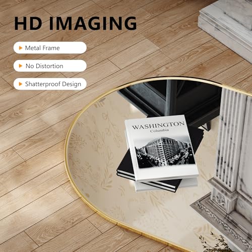 image for TRAHOME Arched Wall Mirror for Bathroom,Mirrors for Wall,24''x36'',Van