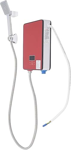 Calentador de agua eléctrico sin tanque, 6500 W a 220 voltios, calentador de agua eléctrico residencial instantáneo caliente bajo demanda para baño,
