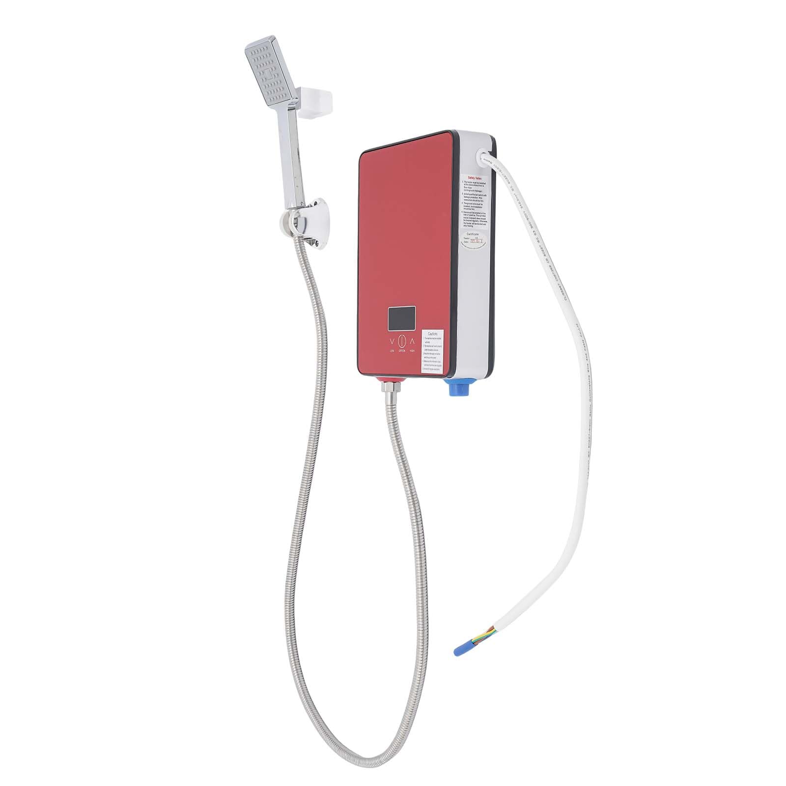 Scaldabagno istantaneo 6500 W, scaldabagno elettrico con display a LED, per doccia e cucina, caldaia compatta con riscaldamento istantaneo per casa e piccole imprese