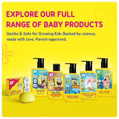 Image of SpongeBob Soft Body Wash for Kids | Mild Cleansing for Sensitive Skin | Mango & Turmeric | 300ml
