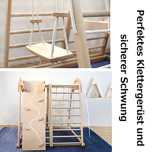 Kleuterschool swing gemaakt van beukenhout klimmen driehoek balans bord kinderen verjaardag kabel klimmen steigers… - Afbeelding 4