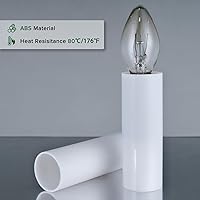 Vista 2 de Fundas de plástico blanco de 2.6 pulgadas de alto para cubrir velas, cubiertas de enchufes de candelabros (2-5/8 pulgadas de alto / 6 piezas)