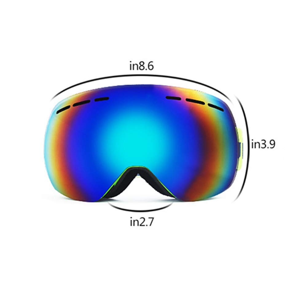 Zimowe gogle narciarskie outdoorowe dwuwarstwowe gogle narciarskie odporne na promieniowanie UV przeciwmgielne odpowiednie do snowboardu i wspinaczki na skuterach śnieżnych odporne na