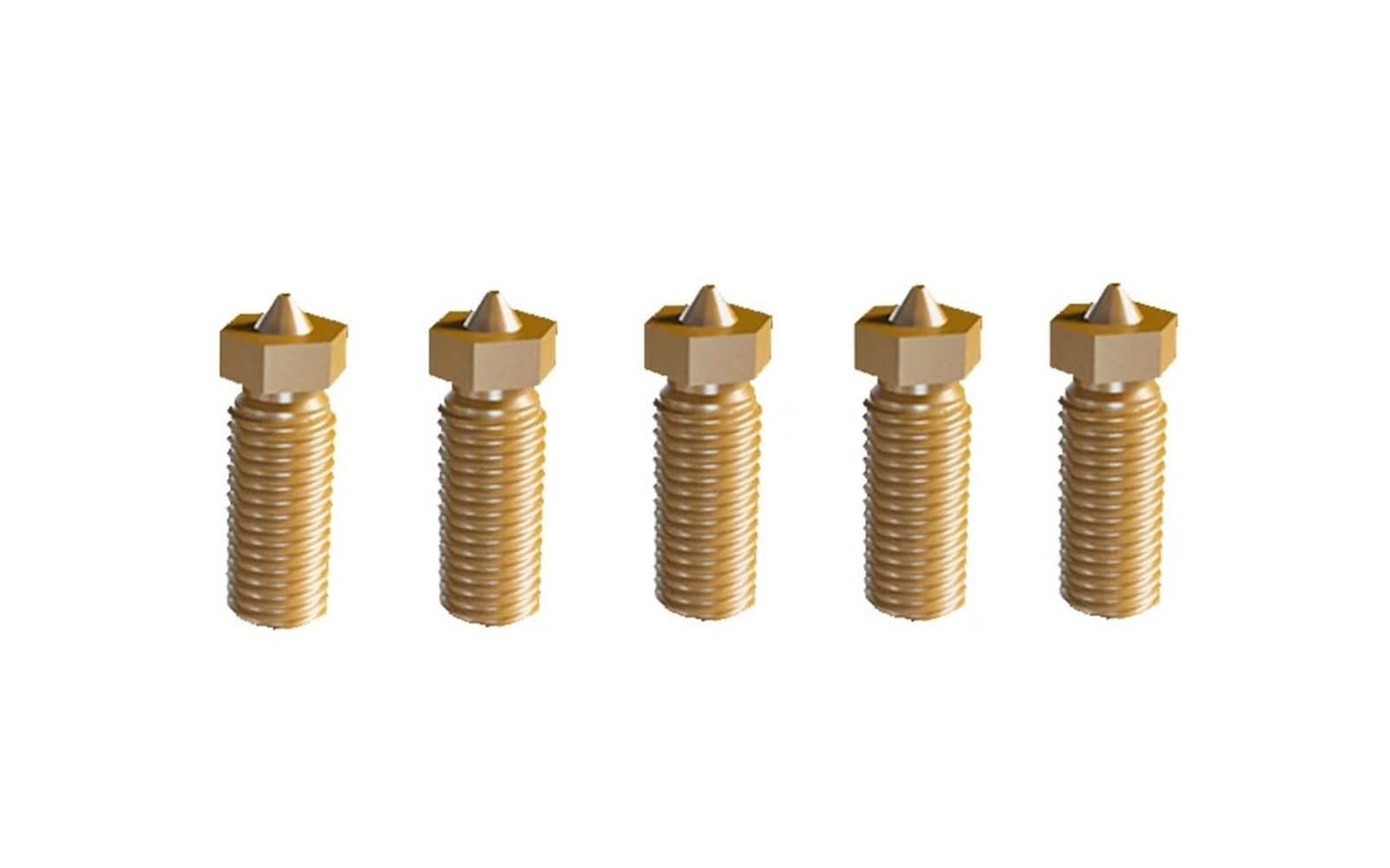 V400-Druckkopf-Blockdüsen-Set, 5 Einheiten pro Packung, Doppelloch-Extruderteile, Bohrungsgrößen 0,4/0,5/0,8 mm(0.4mm)