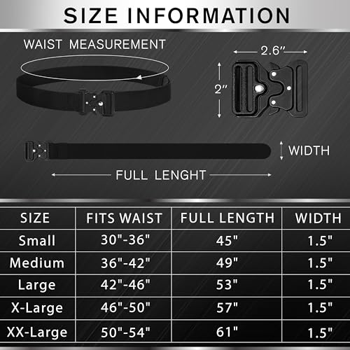Image of TECEUM Tactical Belt - Heavy-Duty & Quick Release - Military, Work, Rigger, Duty & Utility Belt for Men