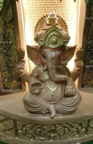 Image of Big Slate Buddha Fountain for Living Room Home Decor Garden Decoration and Drawing Room (Stone Ganpati Slate)