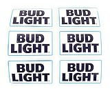 6 Bud Light Vinyl Logo Decals Stickers 1 1/2 X 2 1/2