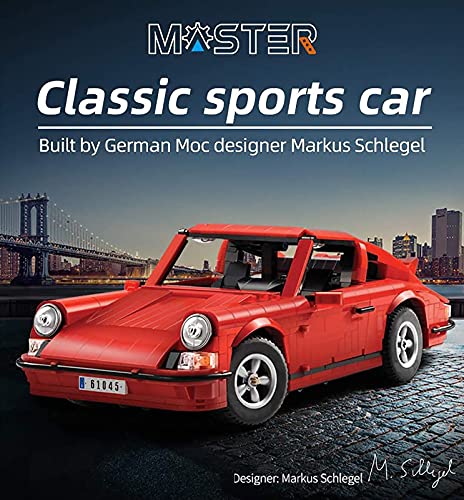 WANCHENG CADA C61045W Technik Master Retro Porsche 911 Sportwagen, 1429 Teile Rennwagen Konstruktionsspielzeug… – Bild 3