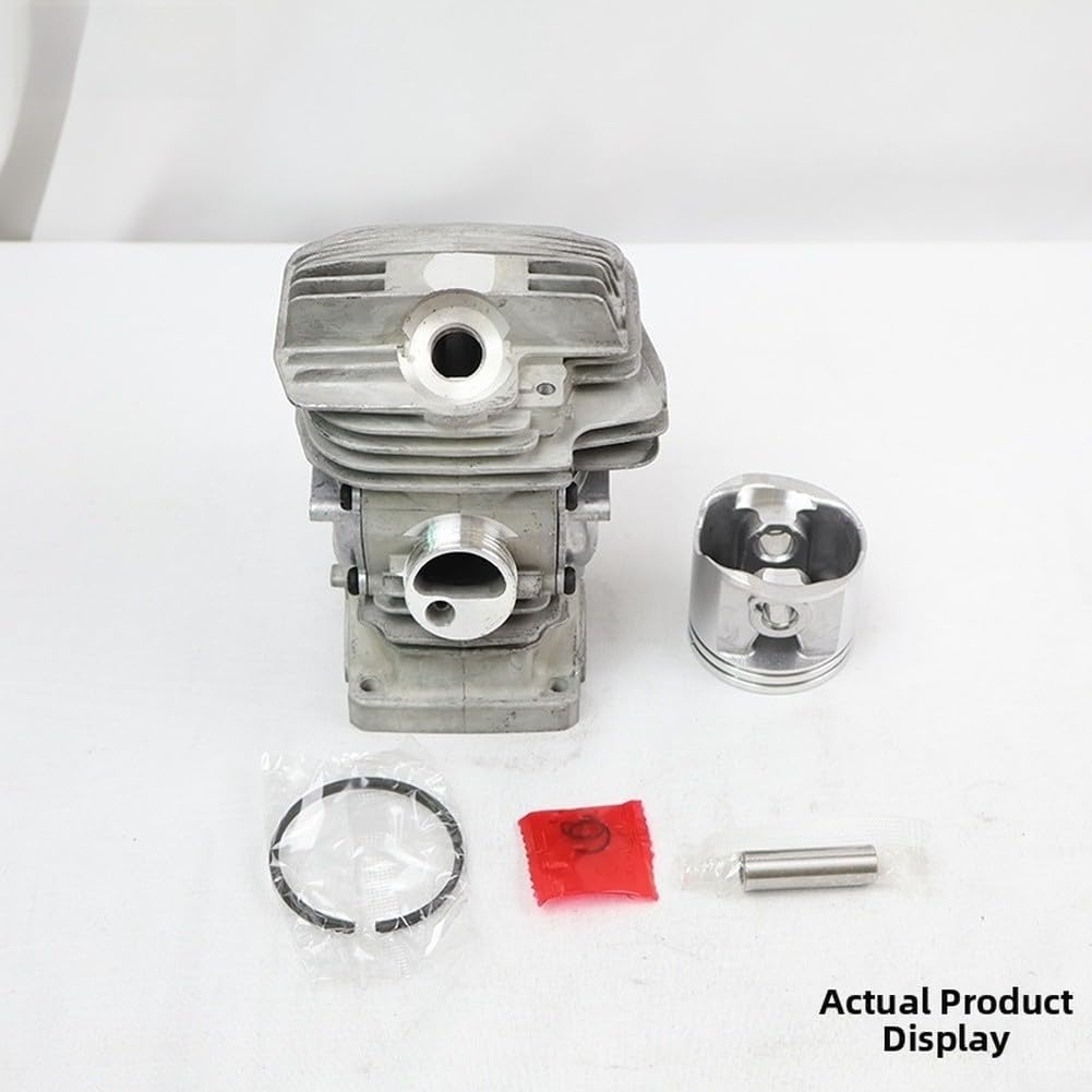 Cylinder piły łańcuchowej do zestawu, 47 mm duży otwór z uszczelką i uszczelkami, kompatybilny z MS291 MS271 1141 020 1206 do naprawy (zespół cylindra)