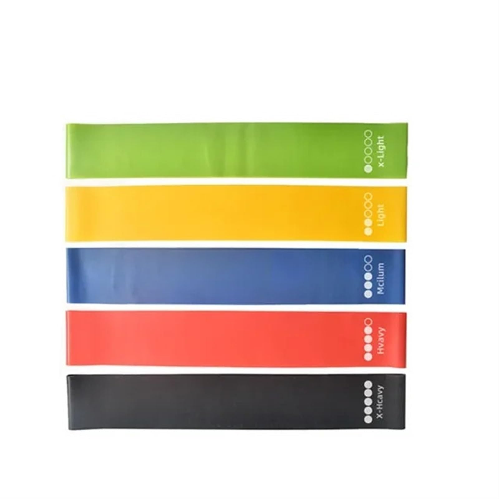 Bandas elasticas musculacion 5 Bandas elásticas de Resistencia for Ejercicios de Yoga, Deporte, Fitness, Diferentes Niveles, Accesorios de Goma for Gimnasio y Entrenamiento en casa