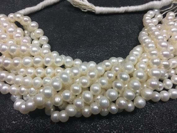 Perles d'eau douce de qualité supérieure de 5mm LKBEADS, nacre naturelle pour joaillerie