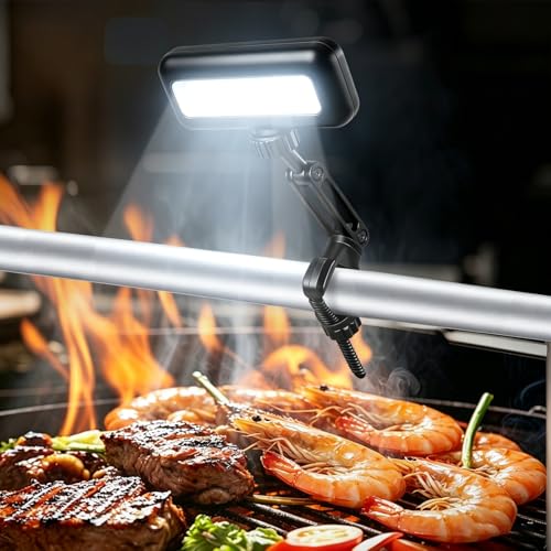 Grill Light Rechargeable for Blackstone & Weber 400LM LED Grill Handle Light Auto On/Off Sensor USB-C Rechargeable 360 Adjustable Waterproof Outdoor BBQ Grill Accessories Gift for Men Dad