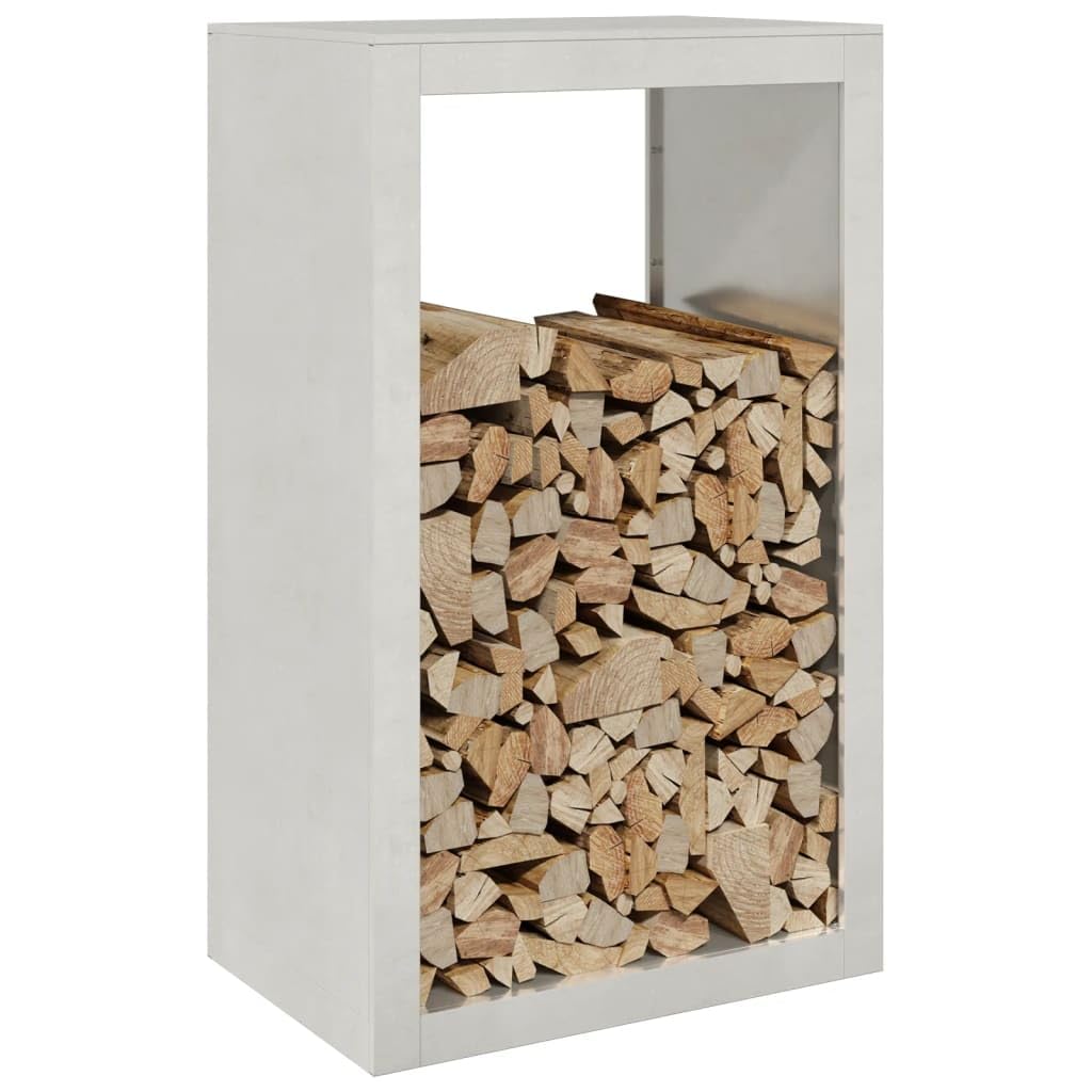 Refined Brennholzregal Kaminholzregal mit Stauraum Holzregal für Brennholz Feuerholzregal Kaminholzständer 60x40x100 cm Edelstahl