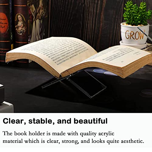 Acrylic Book Stand-Clear Book Holder For Reading X Shaped Book Stand For Reading,2 Piece Reading Stand For Textbooks,Magazines,Recipe,Picture. (Clear) #TOP3