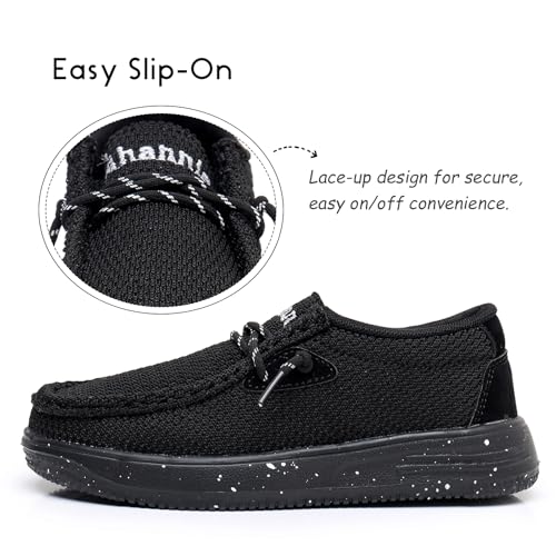 Image of Ahannie Kids Slip On Loafers, Boys Girls Casual Dress Shoes | Lightweight comfort,breathable,school or everyday wear