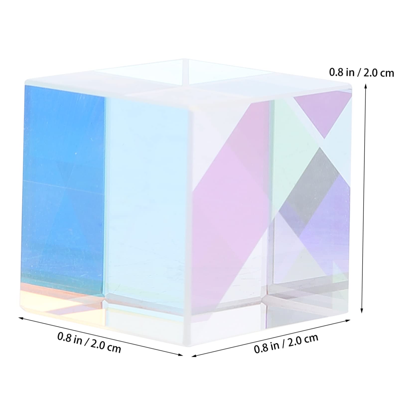 VILLCASE 1Pc Square Optical Crystal Prism Decorative Ornament for Home Educational Use Physical Prism for Light Spectrum Photography