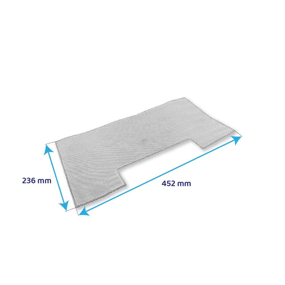 AllSpares Metalowy filtr przeciwtłuszczowy do okapów kuchennych, zamiennik do Elica 1010LZ, ESTRAIBILE, odpowiedni do Whirlpool 1010LZ, Turboair 1010LZ, PUGLIA, EX78R, 452 x 236 mm