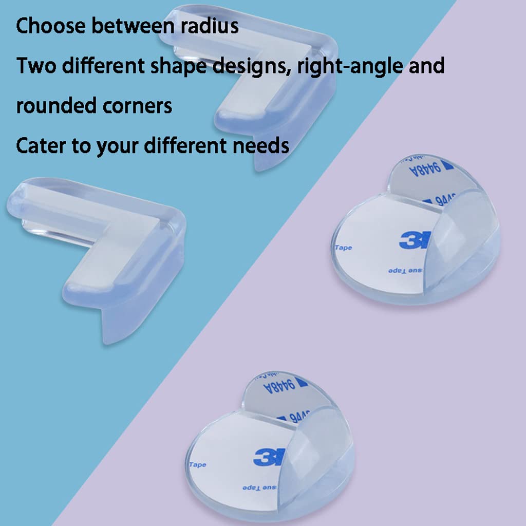Protège-Coins pour Table d'enfant ，Protège-Coins p Anti Collision Angle Corner Protector,50 Pack Corner Guards,Strong Adhesion,(A Variety of Styles)
