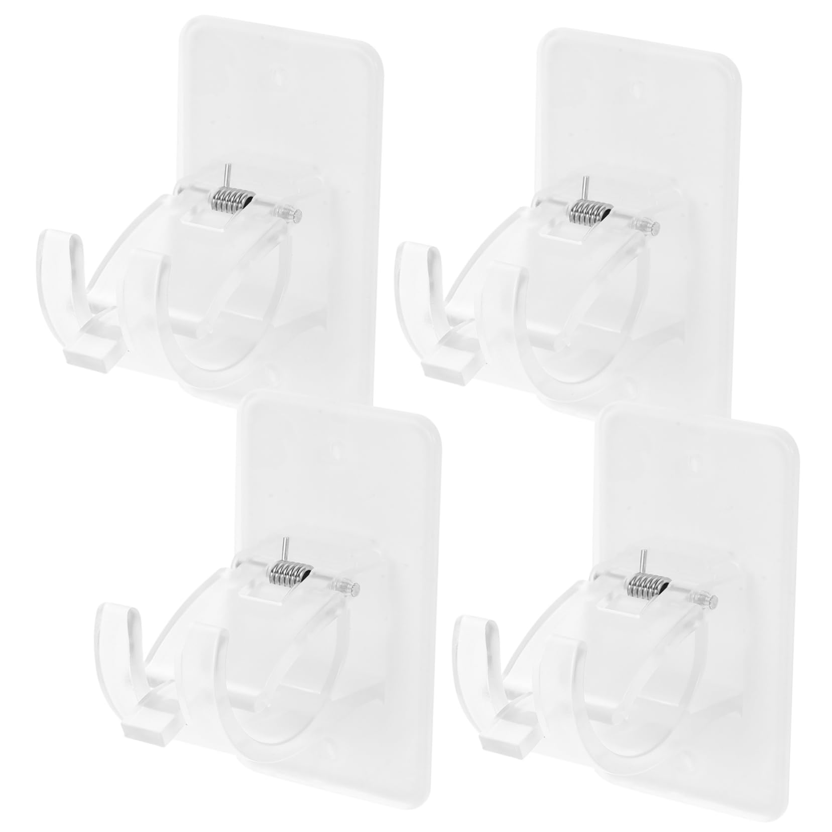 MAGICLULU 5 Ensembles Supports Auto Adhésifs pour Tringles À Rideaux Lot de Crochets Fixes pour Salle De Séjour Cuisine Et Salle De Bain Installation Facile Et Pratique Capacité 4 Pièces * 5