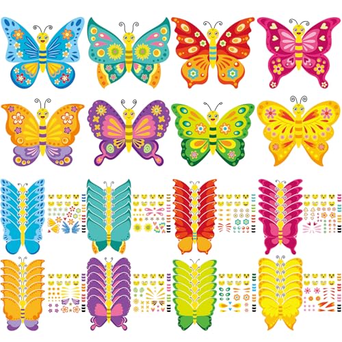 Tatuo 48 Pcs Summer Butterfly Stickers for Kids Make Your