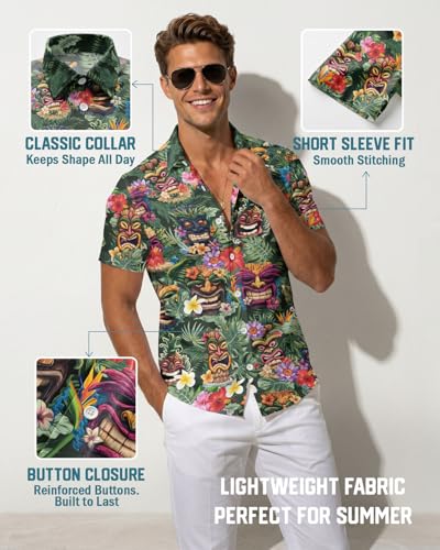 Image of 99TIMORO Fathers Movie Hawaiian Shirt for Men, Characters Button Down Short Sleeve Top, Summer Beach Gifts