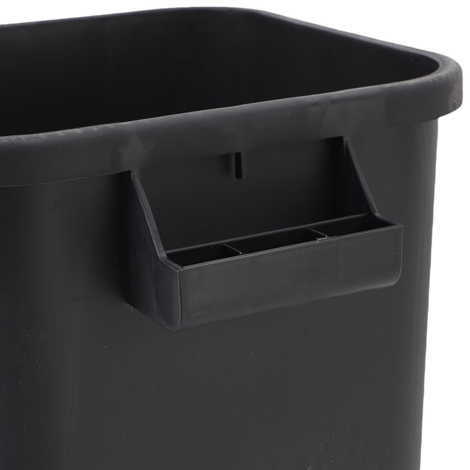 Cubo de Basura de Cocina, Cubo de Basura Compacto que Ahorra Espacio con Asas Resistentes y Diseño Apilable, para Baño, Oficina, Sala de Estar, RV (Negro)