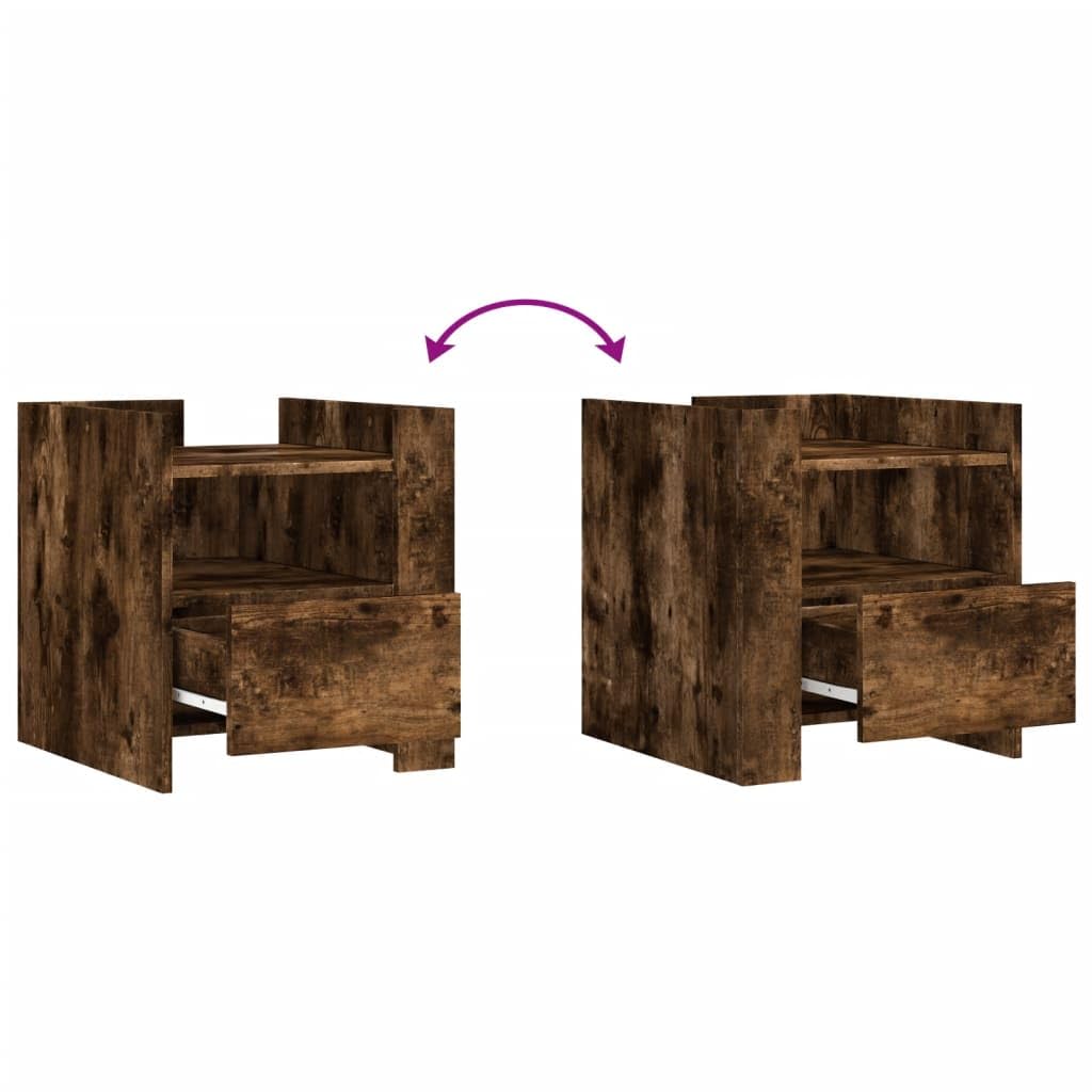 Moderner Nachttisch mit Schublade aus robustem Holzwerkstoff, Stauraum für Schlafzimmer und Wohnzimmer, feuchtigkeitsbeständig und stabil mit zwei Montagemöglichkeiten
