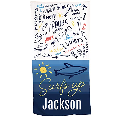 GiftsForYouNow Surf's Up Personalized Beach Towel, 30