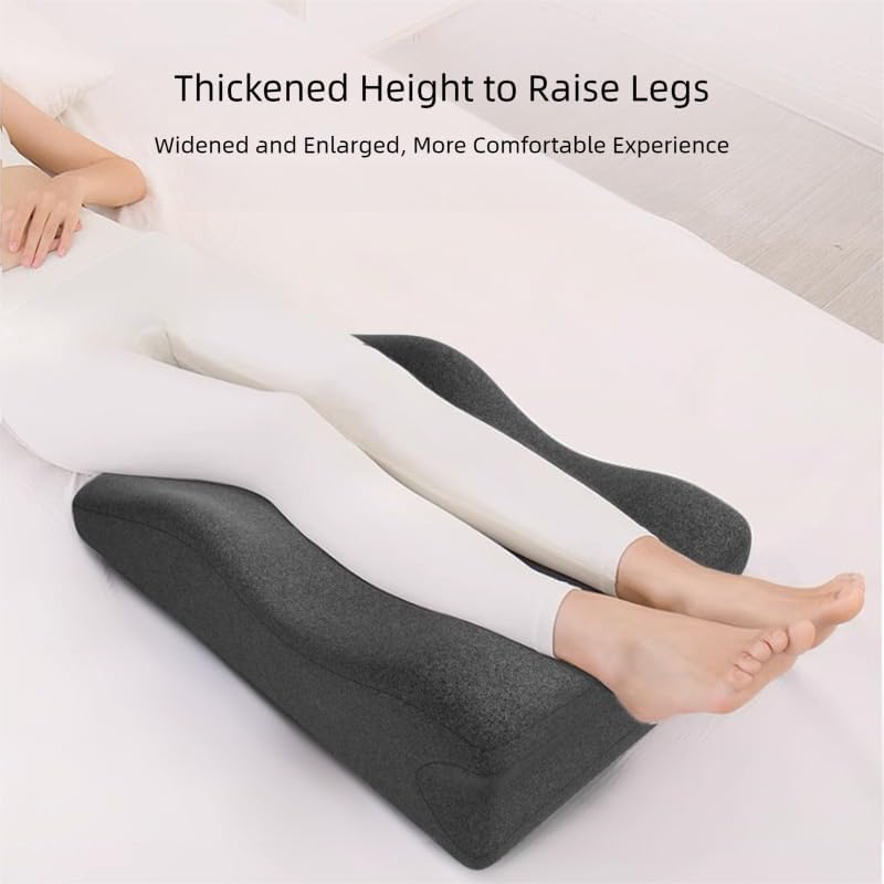 Miniatura 8 de Almohada ergonómica multifuncional de cuña con nueva posición prona para leer, diseño único curvo de espuma viscoelástica, juego de cama de lujo