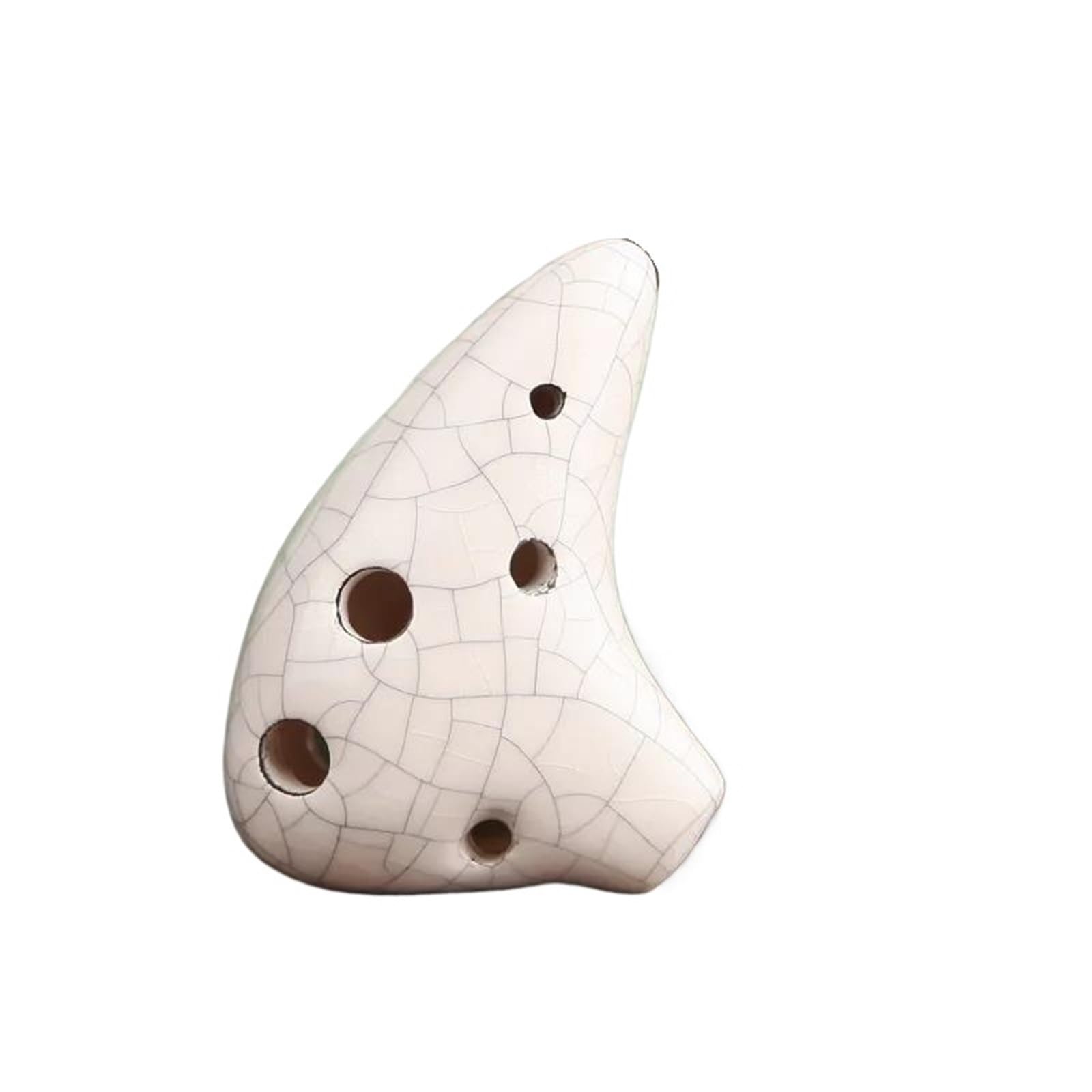 Ocarina per principianti con chiave in Re acuto a 6 fori Strumento Ocarina(White)