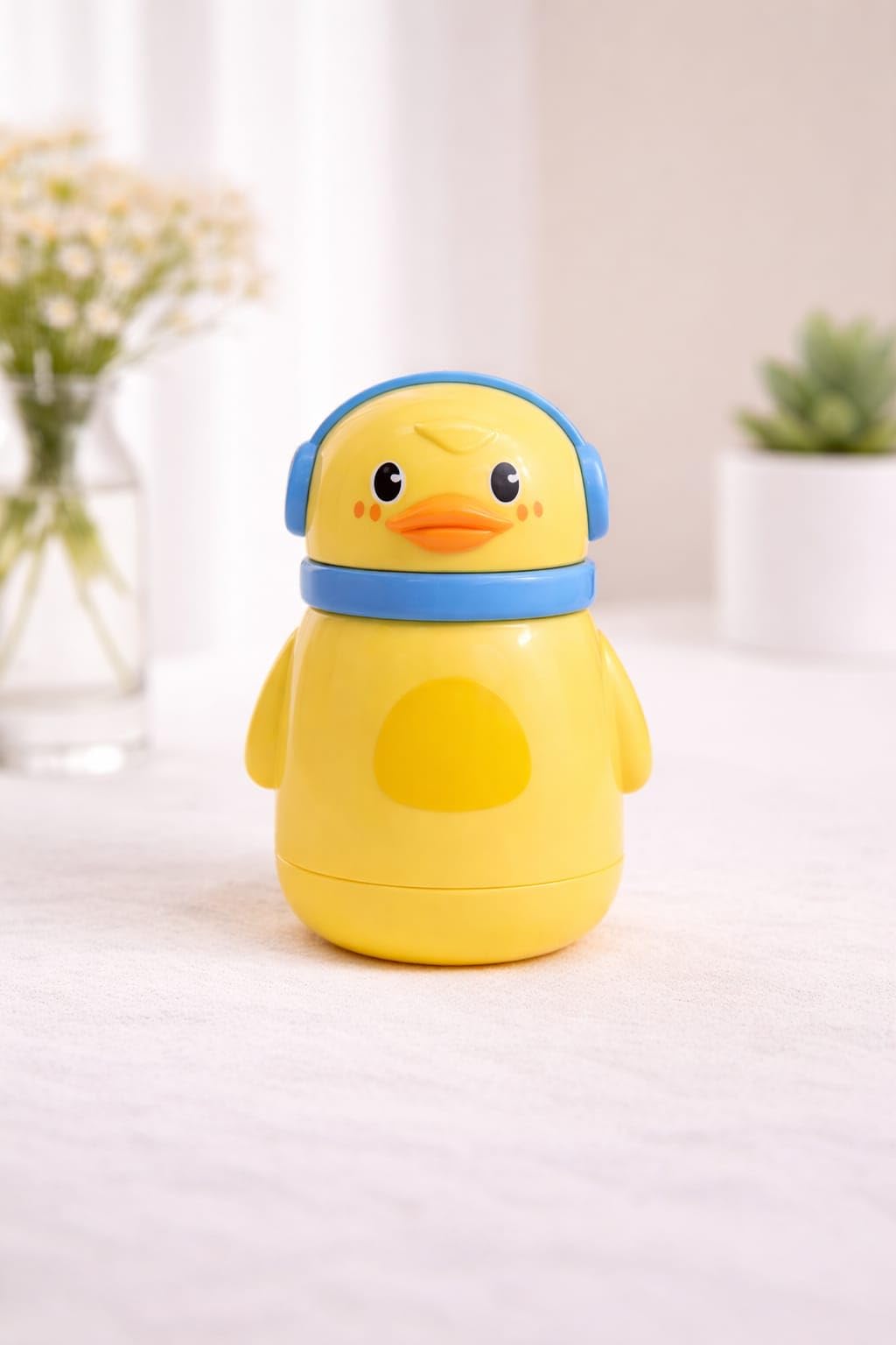 Baby Powder Puff Box – Bear Design | Refillable Dispenser with Soft Applicator for Newborns & Infants | Compact & Travel-Friendly Container (Yellow)-image-30