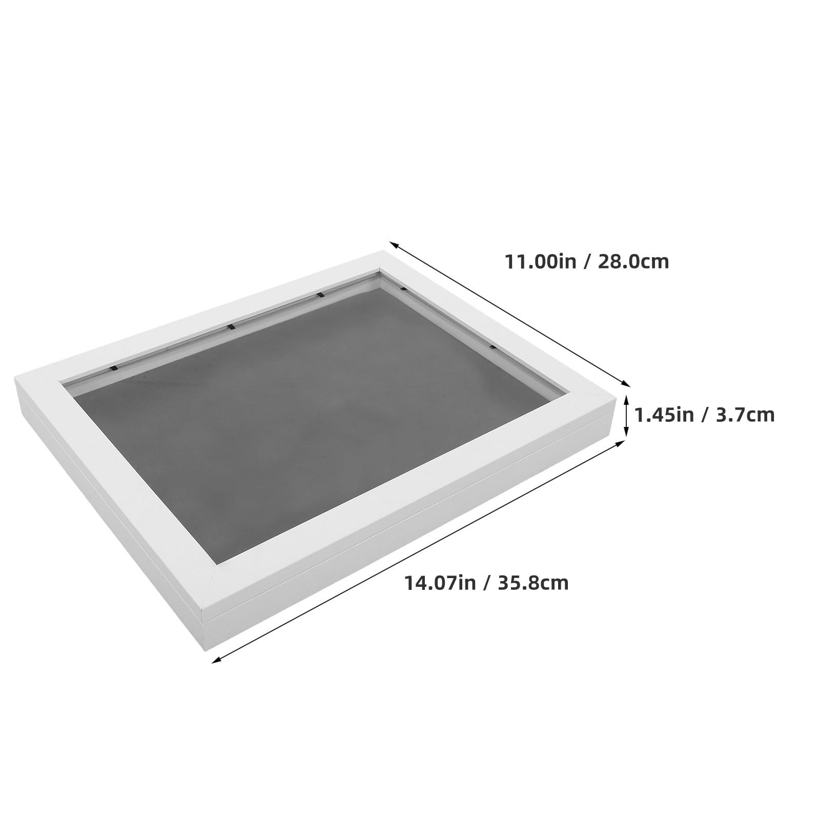 Marco para Camiseta de Fútbol Blanco de Madera con Vidrio Resistente a Impactos y Montaje en Pared para Exhibir Uniformes y Recuerdos en Oficinas y Escuelas