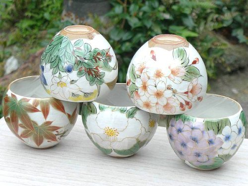Amazon | 花変わりお茶呑み茶碗セット 陶あん | 京焼清水焼 | 湯呑み 通販