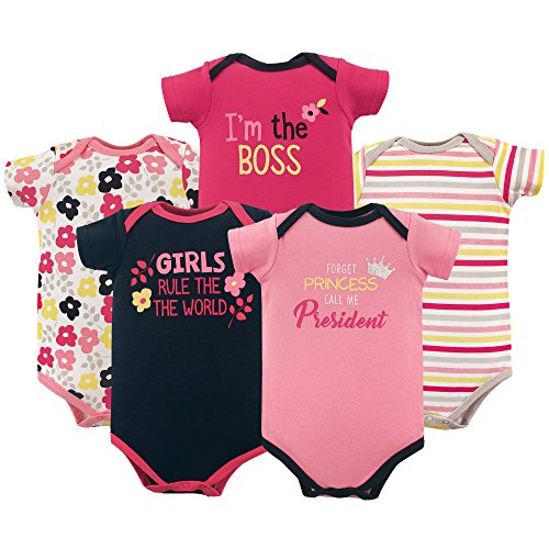 Image of Luvable Friends Baby Unisex Long Sleeve Bodysuits, 5-Pack