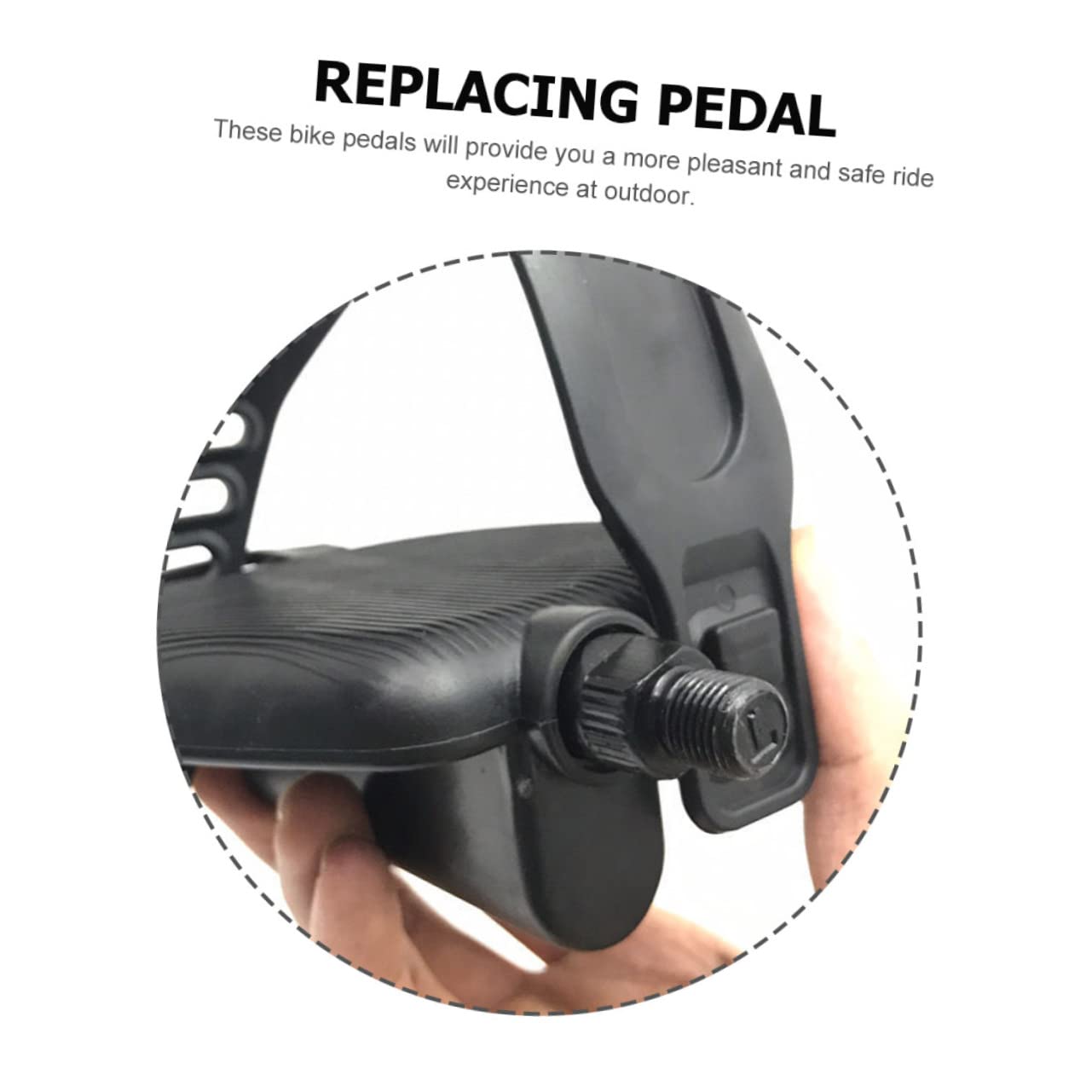 Mountainbike Ersatzpedal Satz Schwarz mit Rutschfestem Design und Einfacher Montage für Outdoor Fahrradzubehör und Heimtrainer