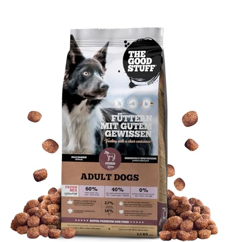 The GOODSTUFF Pferd (Adult) 2,5 kg | Hochwertiges Hundetrockenfutter getreidefrei | Mit frischem Pferdefleisch | Hundefutter trocken für ausgewachsene Hunde | Super-Premium Trockenfutter für Hunde