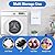 Magnetic Lint Bin for Laundry Room, Wall Mounted Metal Lint Box Holder Trash Can with Lid for Dryer, Lint Basket for Laundry Room Organization, White