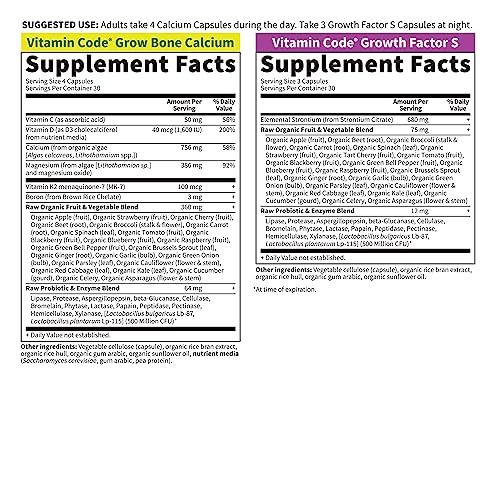 Garden Of Life 101657 Calcium Supplement - Vitamin Code Grow Bone Made thumb #4