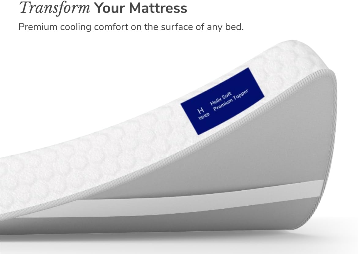 Helix Premium Memory Foam Mattress Topper with GlacioTex™ - Soft - King